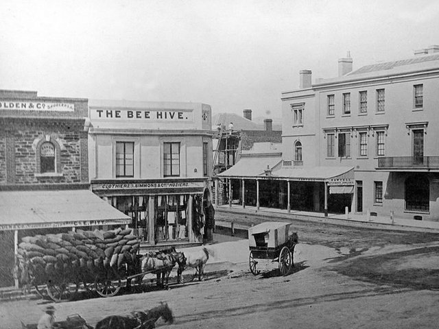 Beehive Corner, Cnr King William & Rundle Streets, 1866