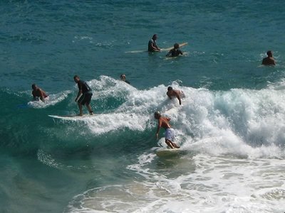 Surfing at Byron Bay