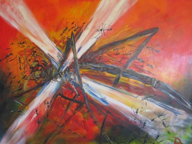 Dragonfly and Ants, Pro Hart Gallery