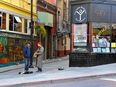 Kack Kerouac Alley and City Lights Bookstore
